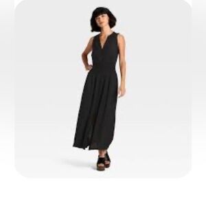 Universal Thread Women's Button-Front Maxi A-Line Dress